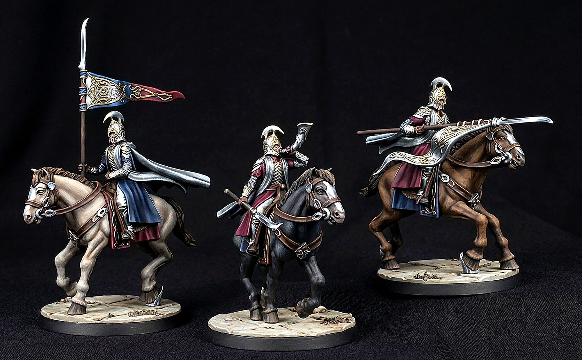 Miniatura Jinete de Rivendel (Lancero y Portaestandarte) Rivendel resina 32mm - Drakholm