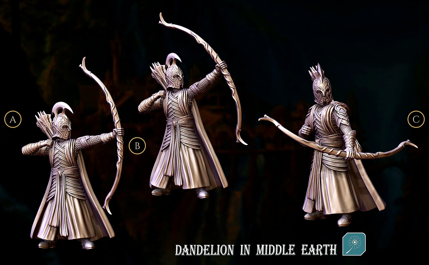 Miniatura Elfo de Rivendel (Arquero) Rivendel resina 32mm - Drakholm