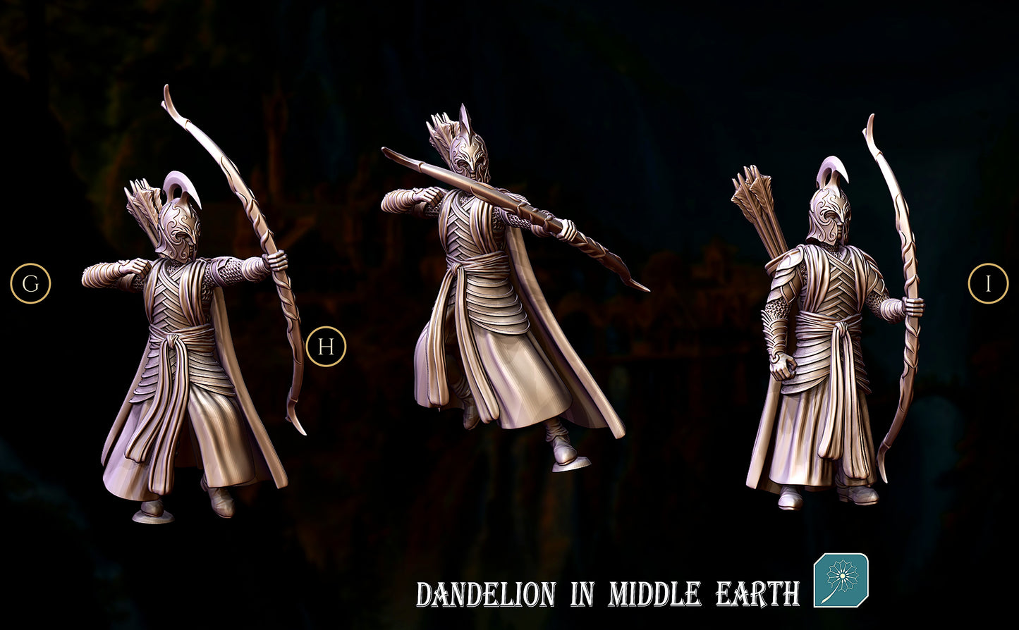 Miniatura Elfo de Rivendel (Arquero) Rivendel resina 32mm - Drakholm