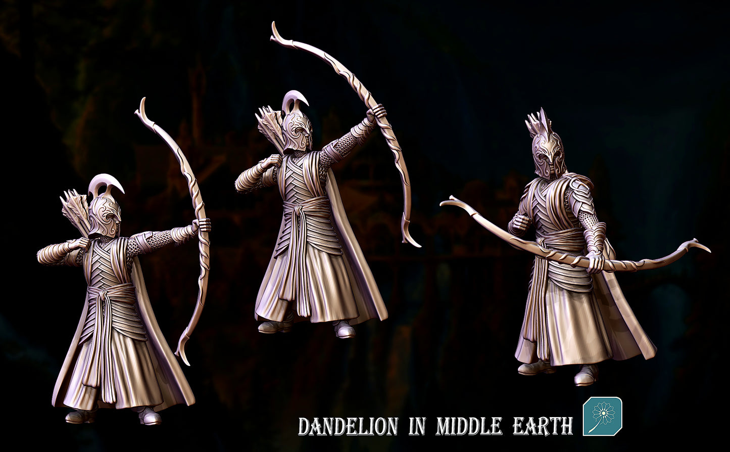 Miniatura Elfo de Rivendel (Arquero) Rivendel resina 32mm - Drakholm