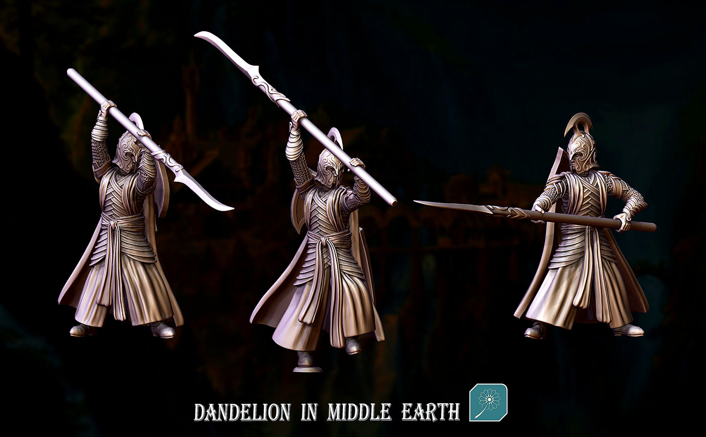 Miniatura Elfo de Rivendel (Lancero de Élite) Rivendel resina 32mm - Drakholm
