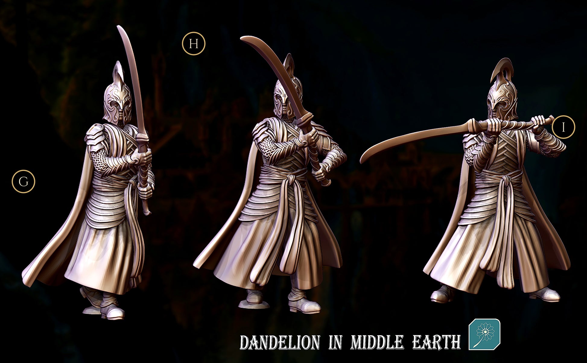 Miniatura Elfo de Rivendel (Guja) Rivendel resina 32mm - Drakholm