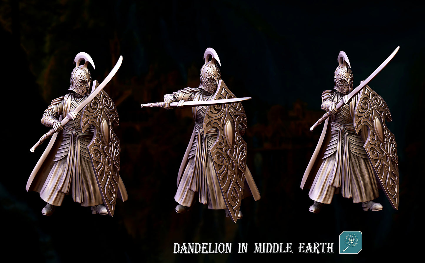 Miniatura Elfo de Rivendel (Guja con Escudo) Rivendel resina 32mm - Drakholm