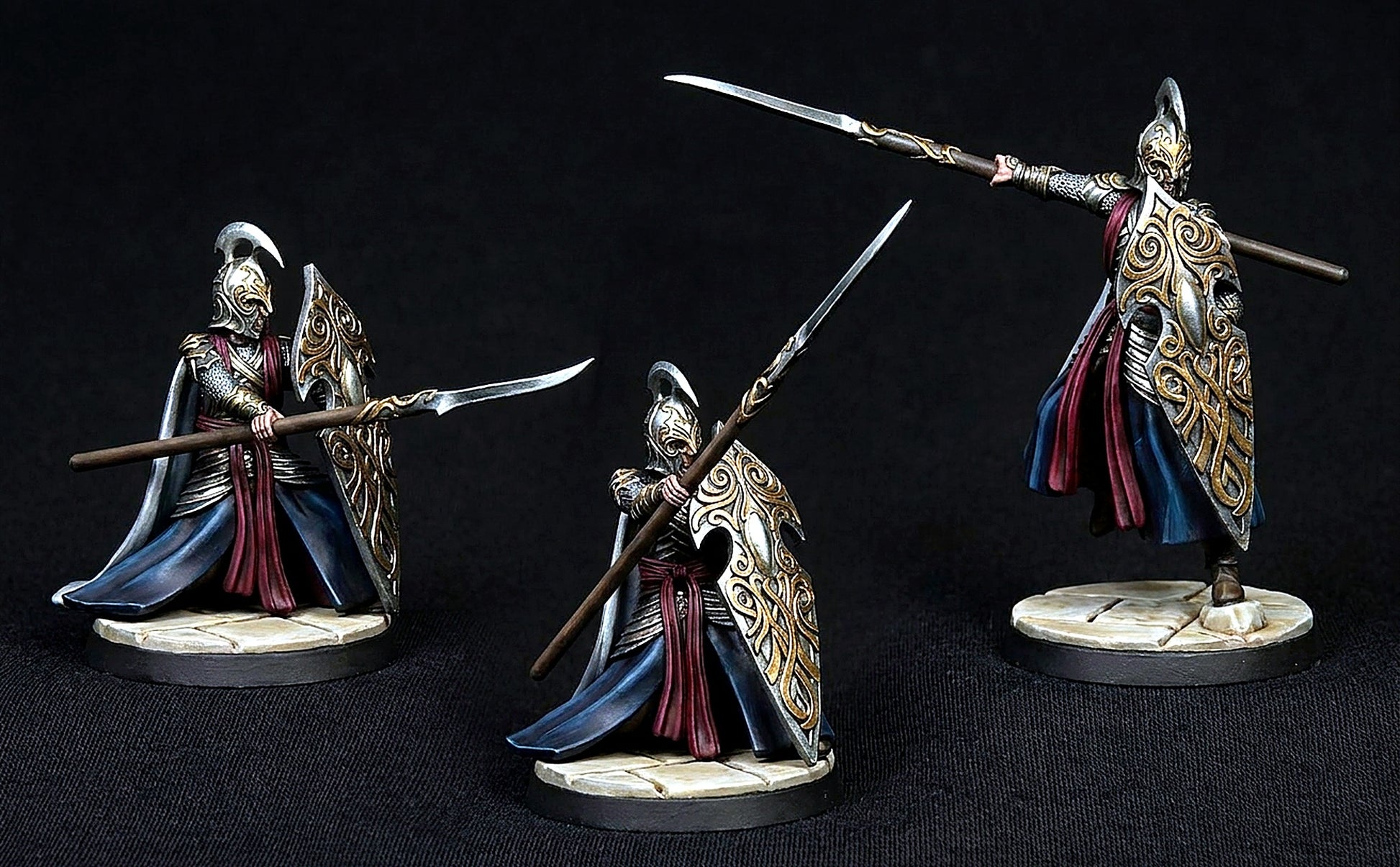 Miniatura Elfo de Rivendel (Lancero con Escudo) Rivendel resina 32mm - Drakholm