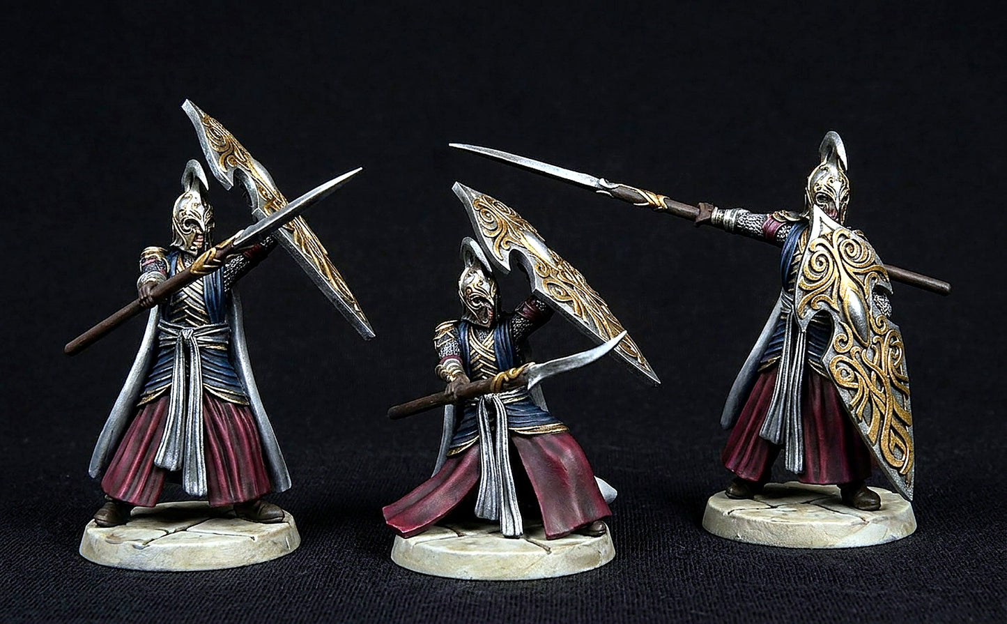 Miniatura Elfo de Rivendel (Lancero con Escudo) Rivendel resina 32mm - Drakholm
