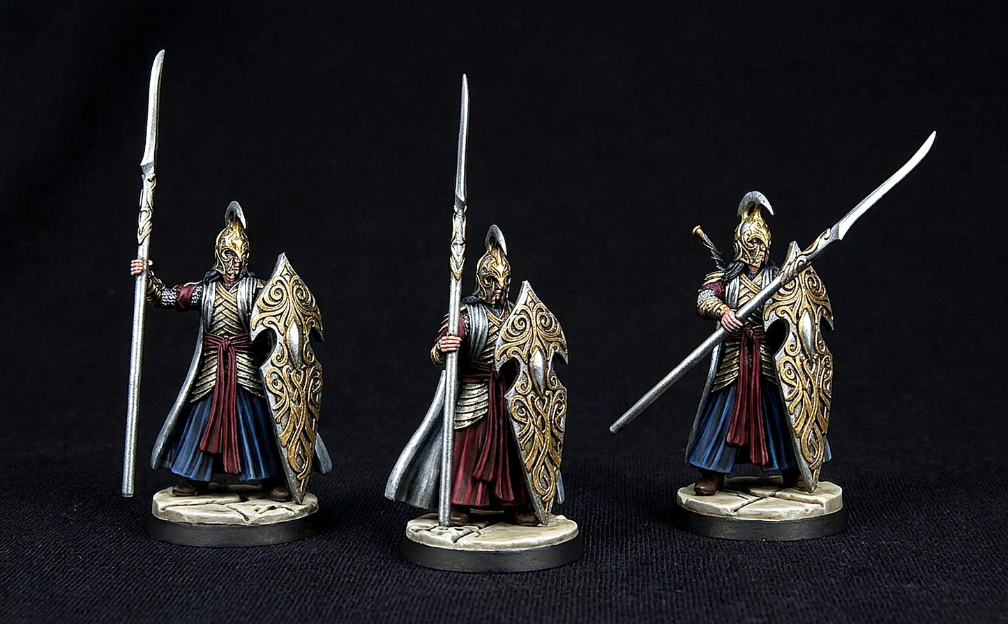 Miniatura Elfo de Rivendel (Lancero con Escudo) Rivendel resina 32mm - Drakholm
