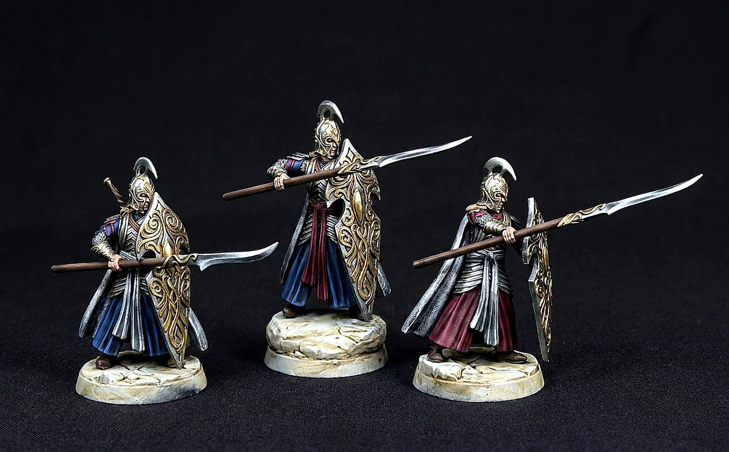 Miniatura Elfo de Rivendel (Lancero con Escudo) Rivendel resina 32mm - Drakholm