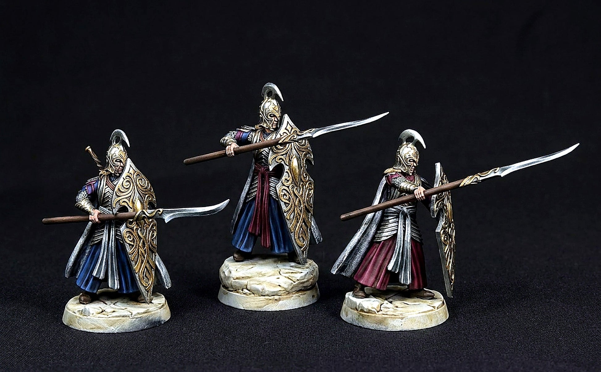 Miniatura Elfo de Rivendel (Lancero con Escudo) Rivendel resina 32mm - Drakholm