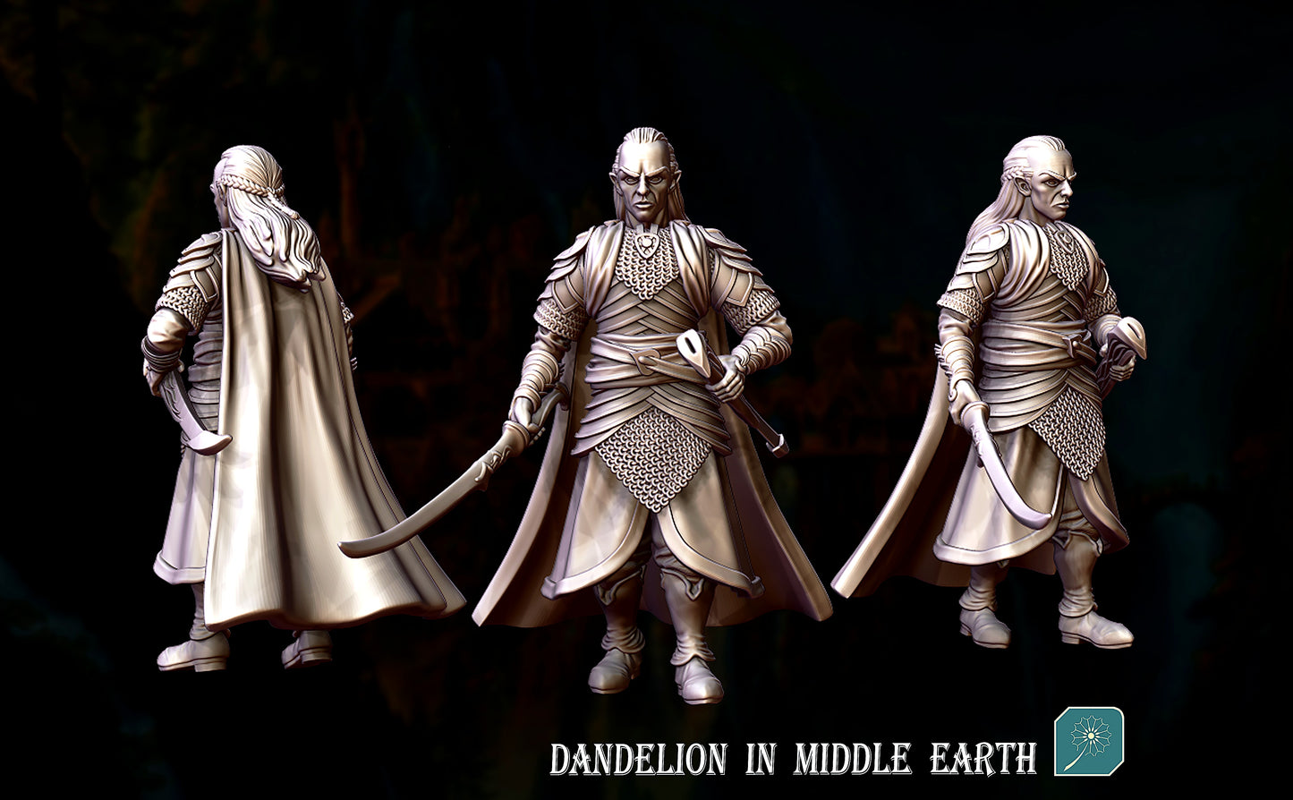 Miniatura Elrond a Pie Rivendel resina 32mm - Drakholm