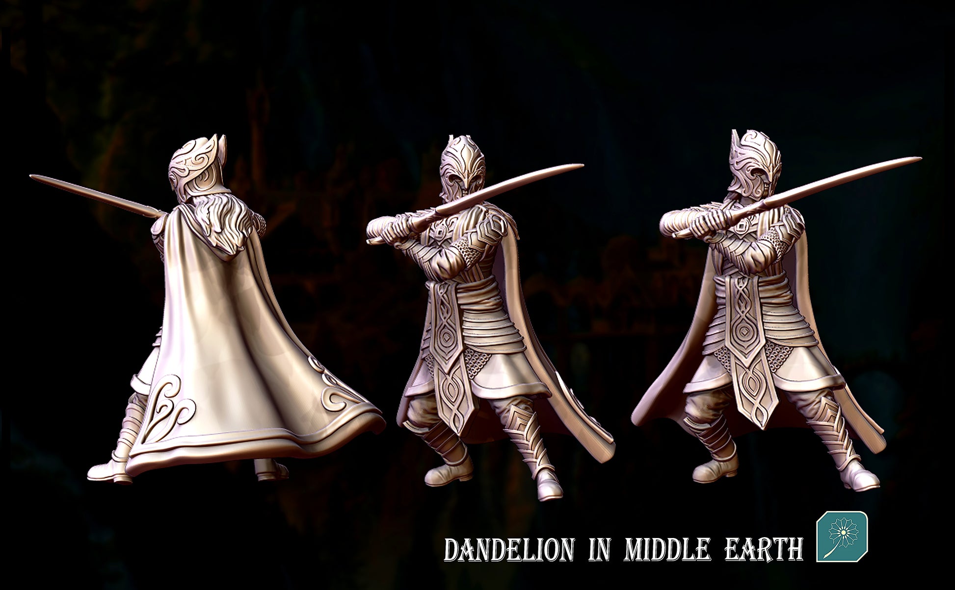 Miniatura Guardia de Glorfindel Rivendel resina 32mm - Drakholm