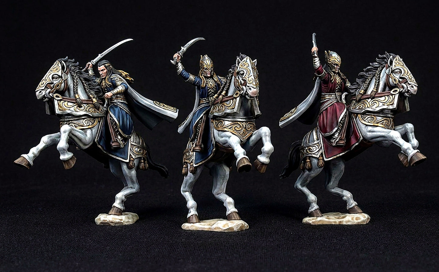 Miniatura Glorfindel a Caballo Encabritado Rivendel resina 32mm - Drakholm