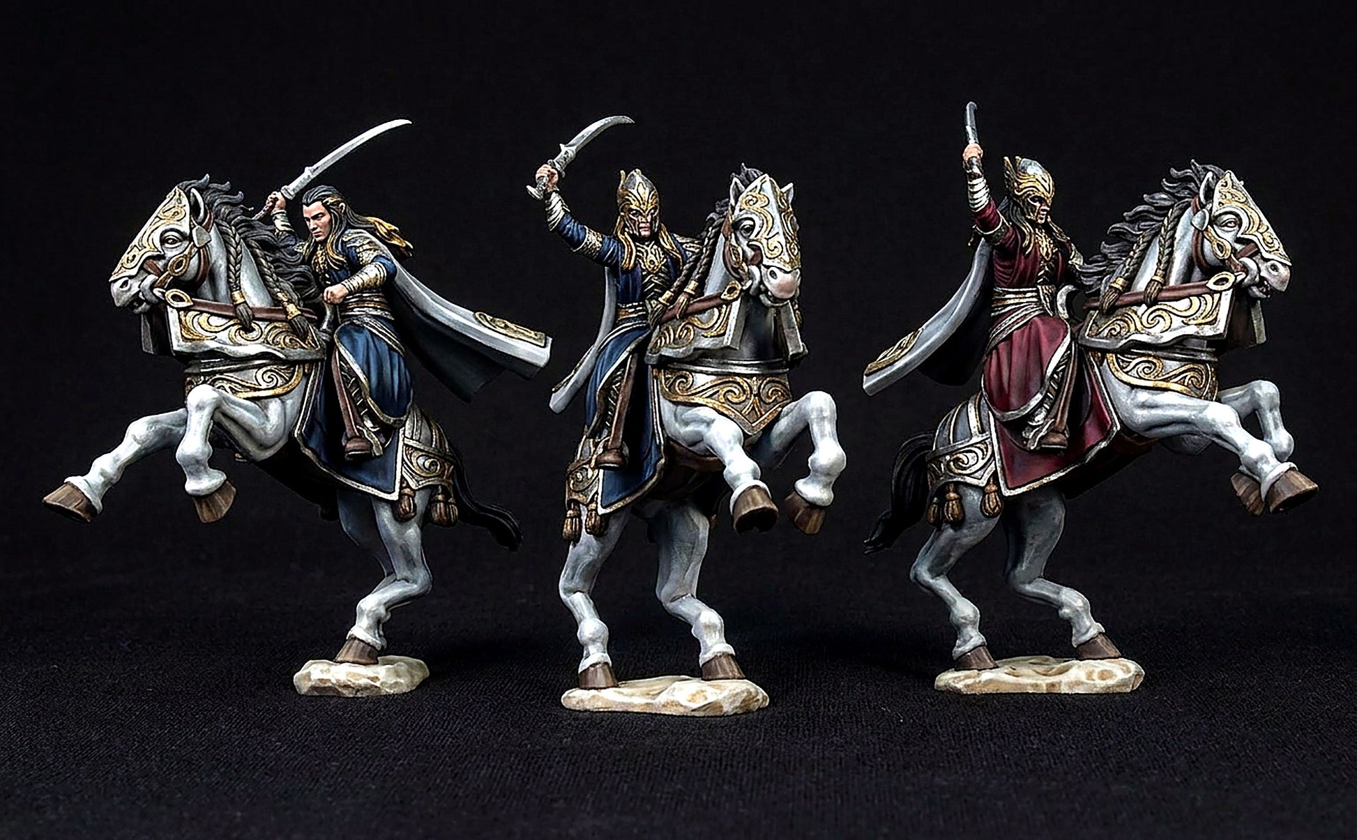 Miniatura Glorfindel a Caballo Encabritado Rivendel resina 32mm - Drakholm
