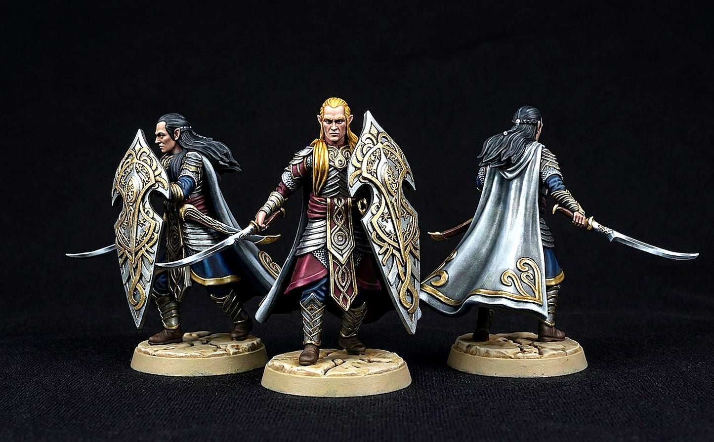 Miniatura Glorfindel con Espada y Escudo Rivendel resina 32mm - Drakholm