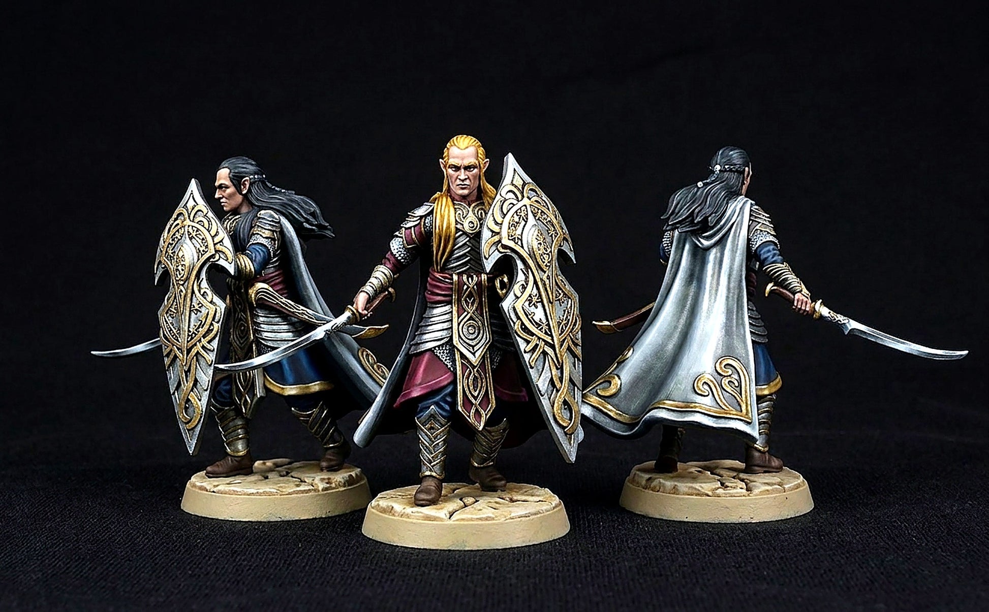 Miniatura Glorfindel con Espada y Escudo Rivendel resina 32mm - Drakholm