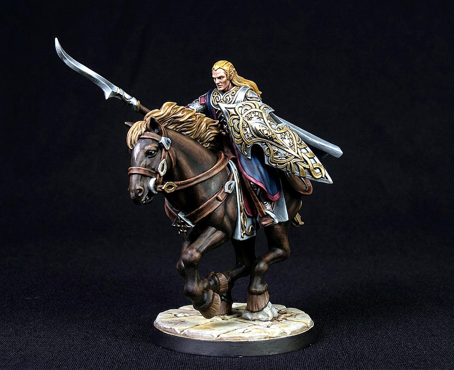 Miniatura Gil-galad, Rey Supremo de los Altos Elfos Rivendel resina 32mm - Drakholm