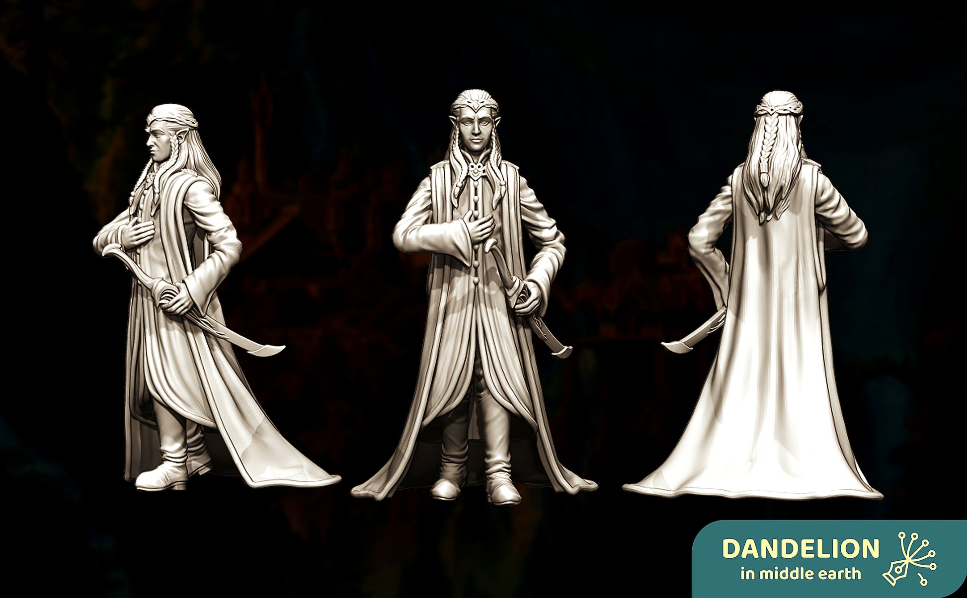 Miniatura El Senescal de Rivendel Rivendel resina 32mm - Drakholm