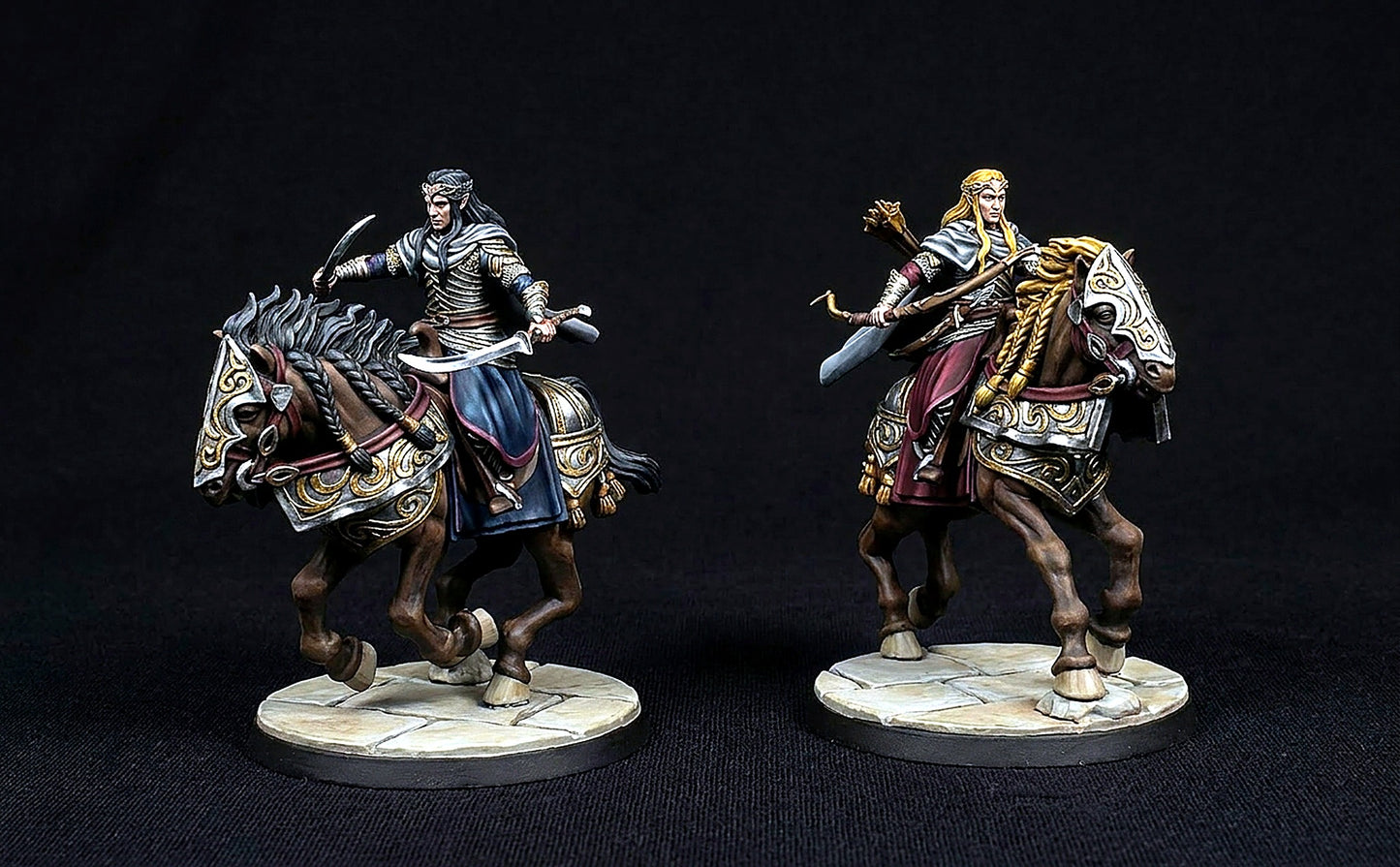 Miniatura Elladan y Elrohir, Príncipes Gemelos de Rivendel Rivendel resina 32mm - Drakholm