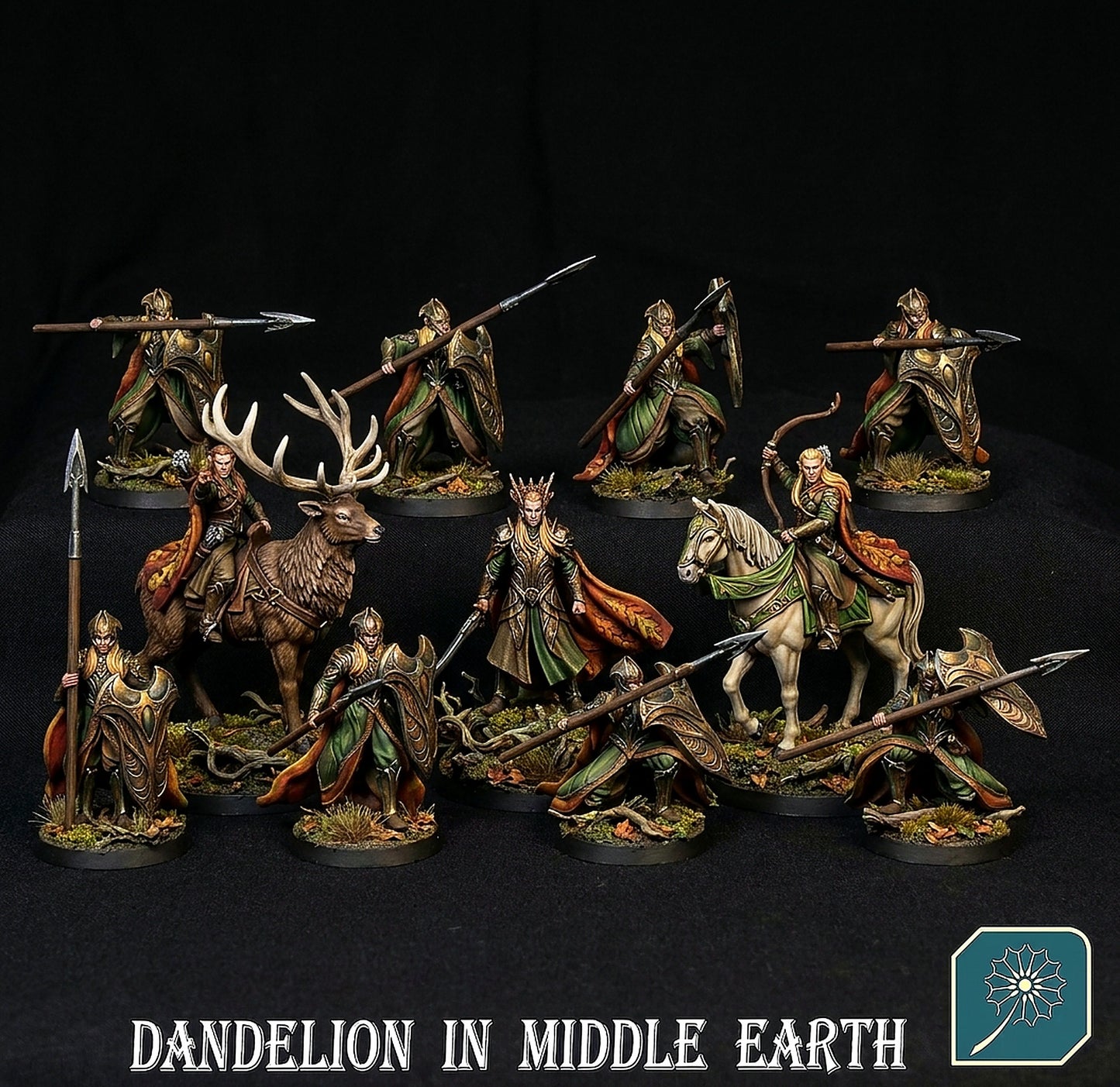 Miniatura Elfo del Bosque Negro (Lanza) Bosque Negro resina 32mm - Drakholm