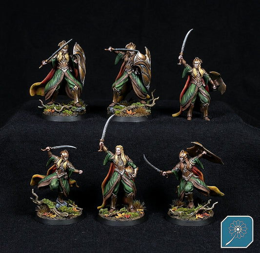 Miniatura Elfo del Bosque Negro (Espada) Bosque Negro resina 32mm - Drakholm