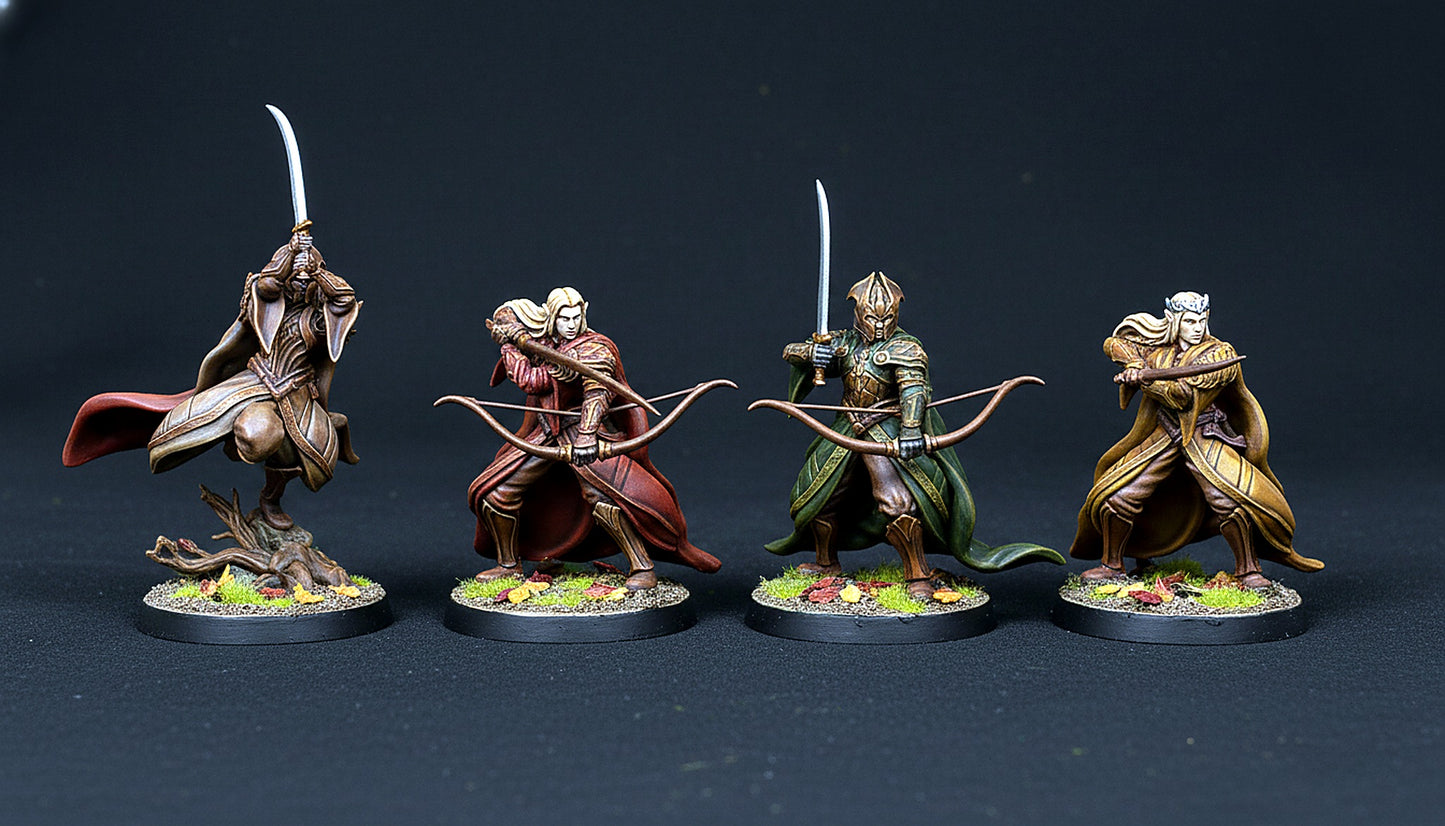 Miniatura Elfo del Bosque Negro con Espada a Dos Manos Bosque Negro resina 32mm - Drakholm