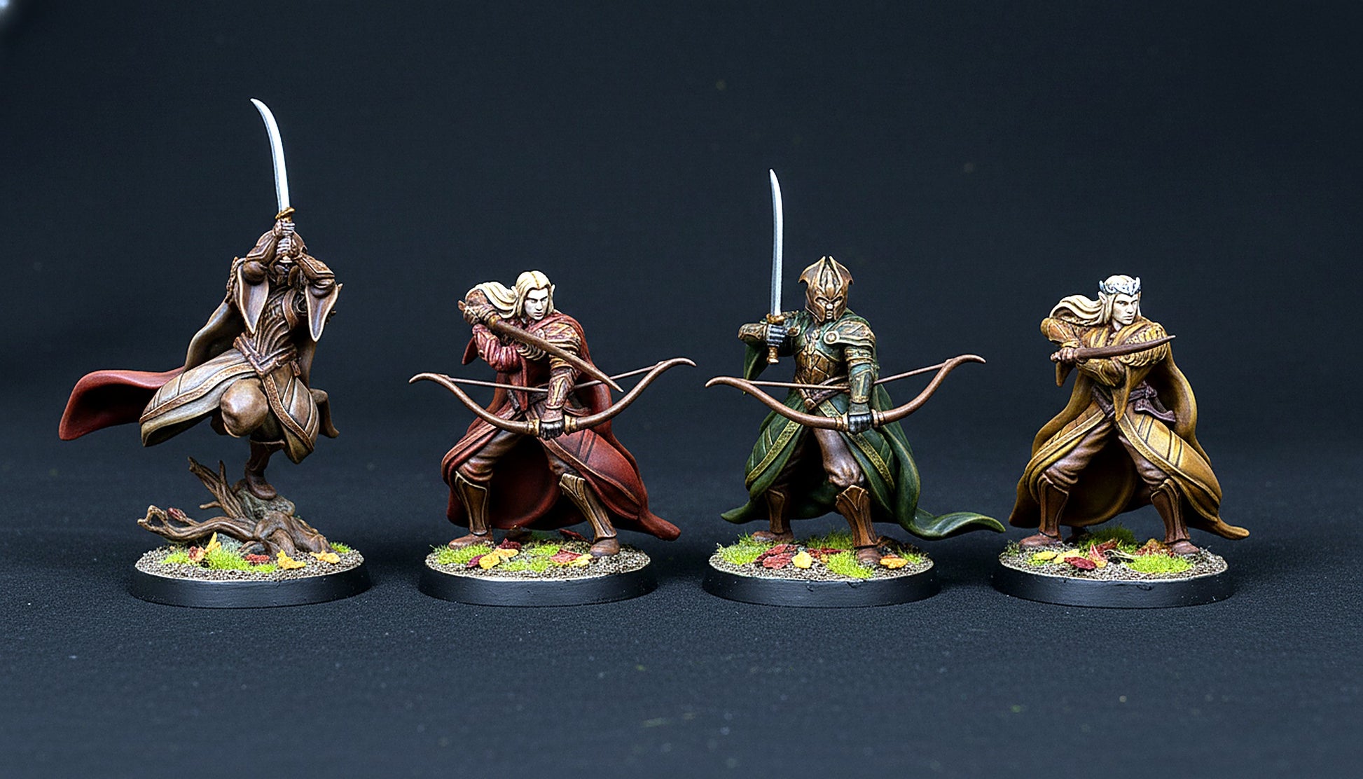 Miniatura Elfo del Bosque Negro con Espada a Dos Manos Bosque Negro resina 32mm - Drakholm