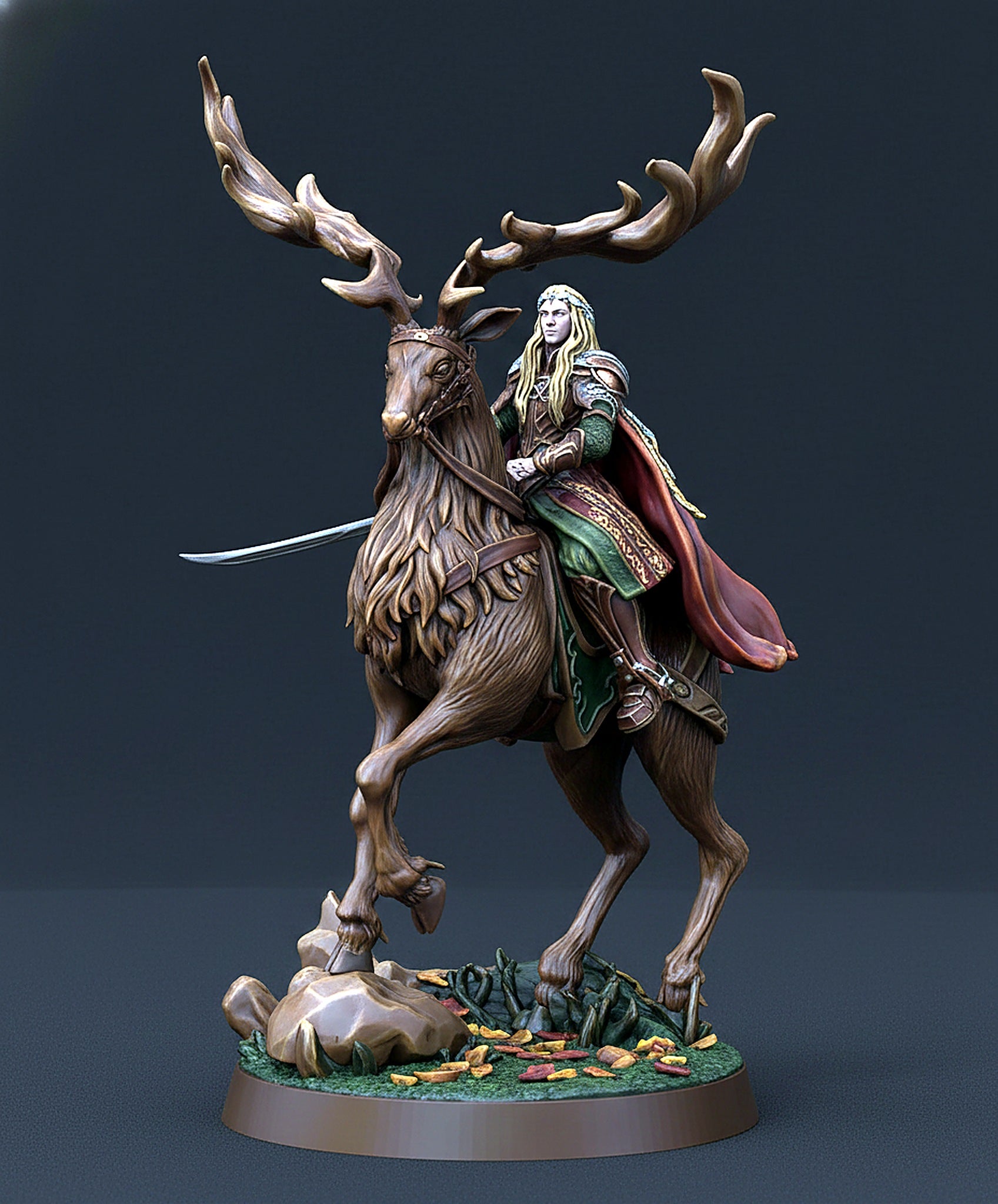 Miniatura Thranduil, Rey Élfico del Bosque Negro Bosque Negro resina 32mm - Drakholm