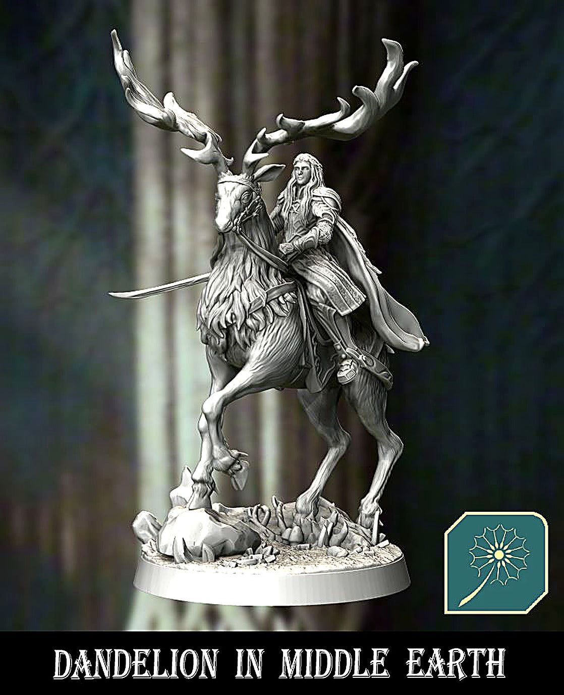 Miniatura Thranduil, Rey Élfico del Bosque Negro Bosque Negro resina 32mm - Drakholm