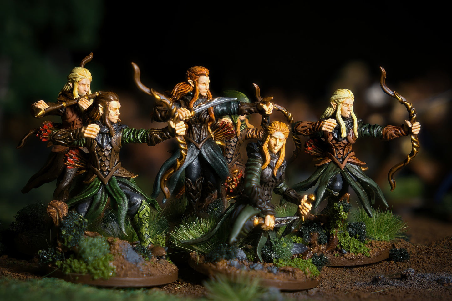 Miniatura Cazador Elfo del Bosque Negro Bosque Negro resina 32mm - Drakholm
