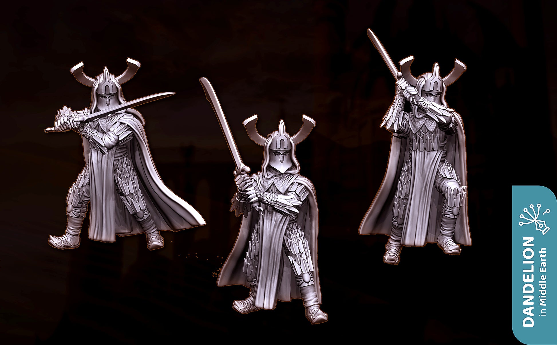 Miniatura Amdûr, Señor de las Espadas (Rhûn) Rhûn resina 32mm - Drakholm