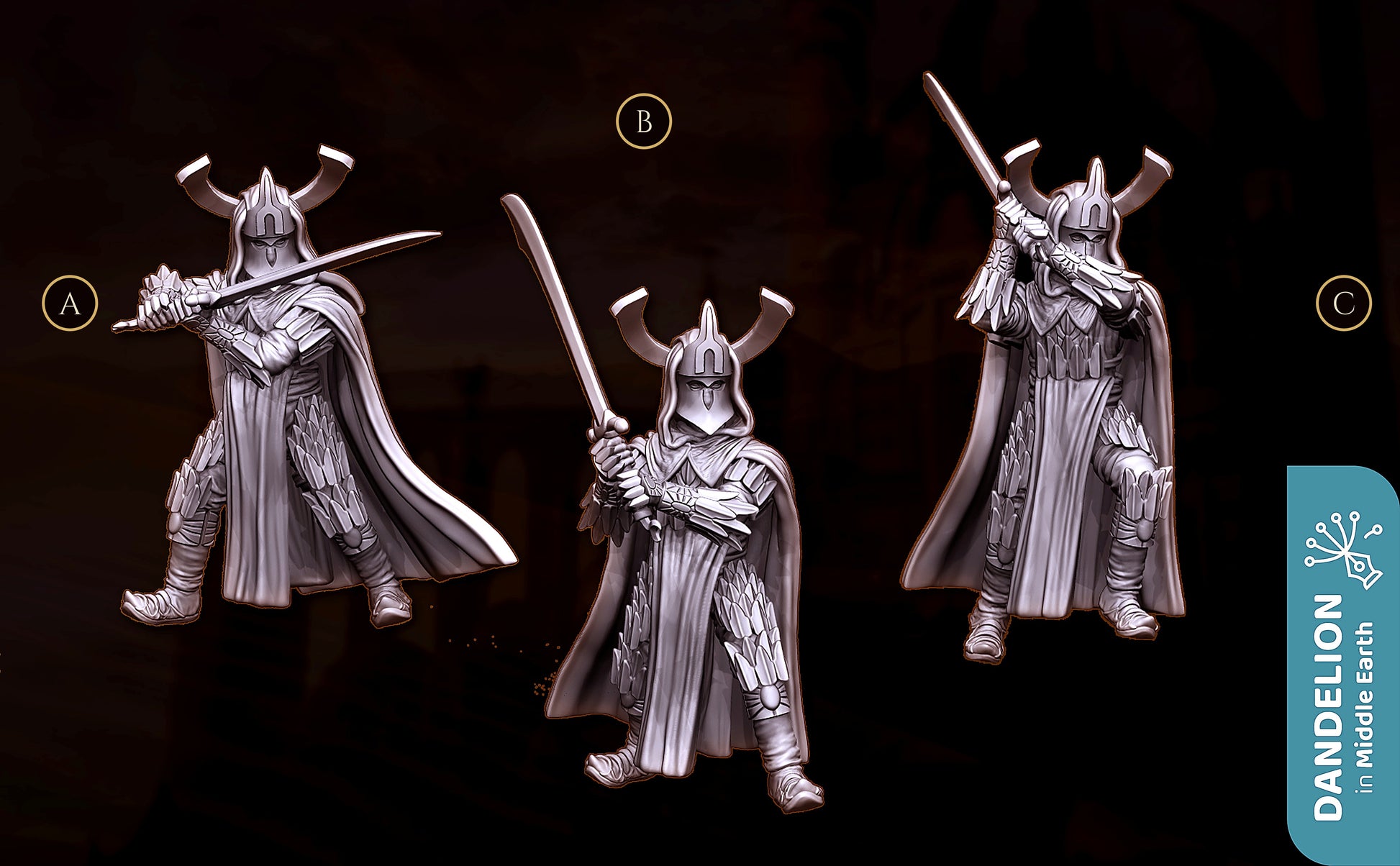 Miniatura Amdûr, Señor de las Espadas (Rhûn) Rhûn resina 32mm - Drakholm