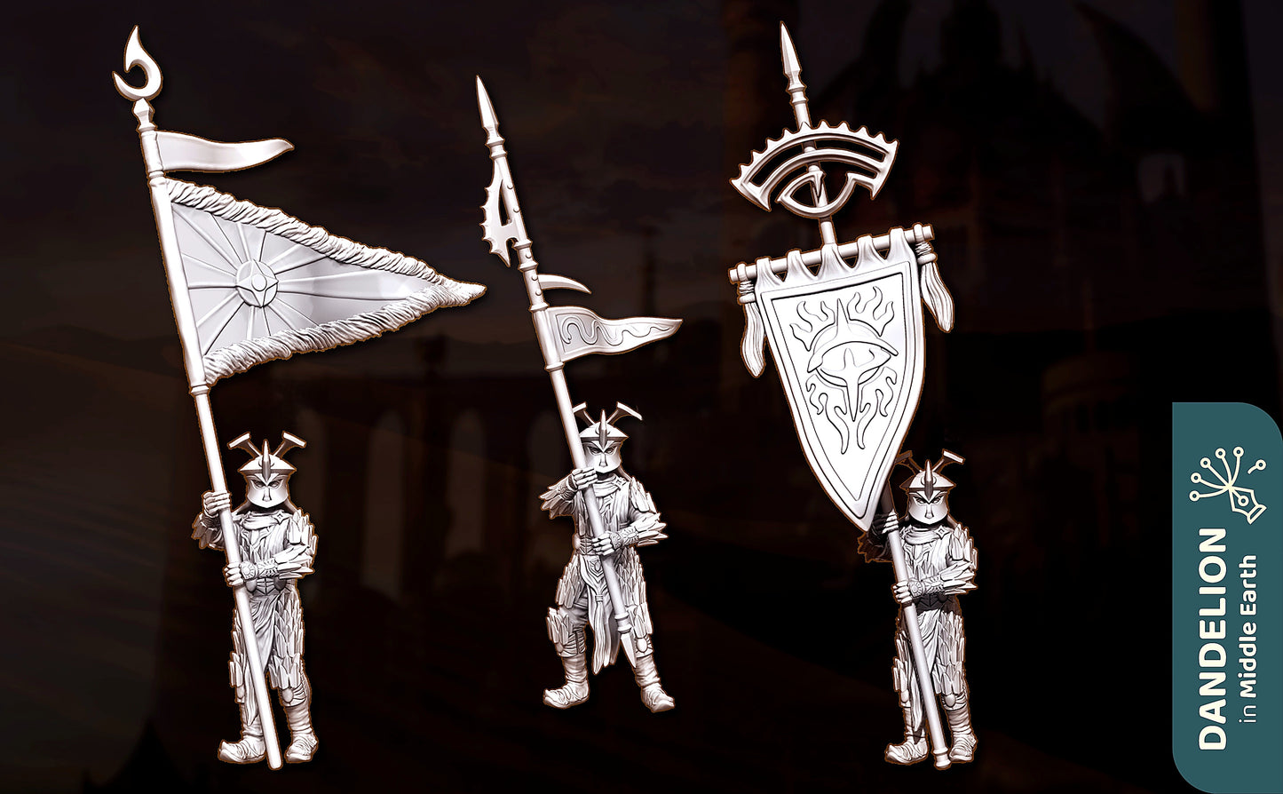 Miniatura Portaestandarte de Rhûn Rhûn resina 32mm - Drakholm
