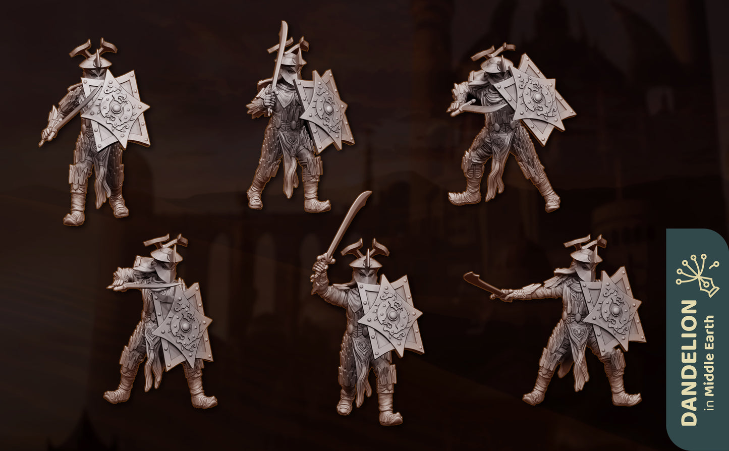 Miniatura Espadachín del Dragón Negro (Rhûn) Rhûn resina 32mm - Drakholm