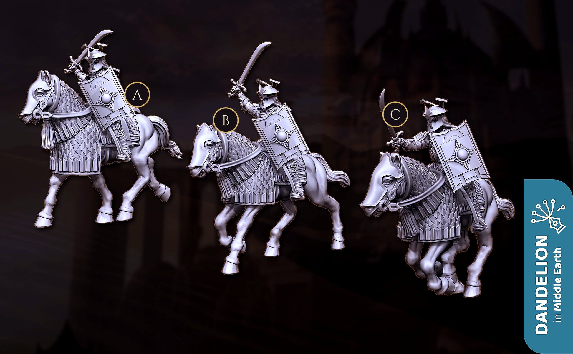 Miniatura Catafracto Easterling de Rhûn Rhûn resina 32mm - Drakholm