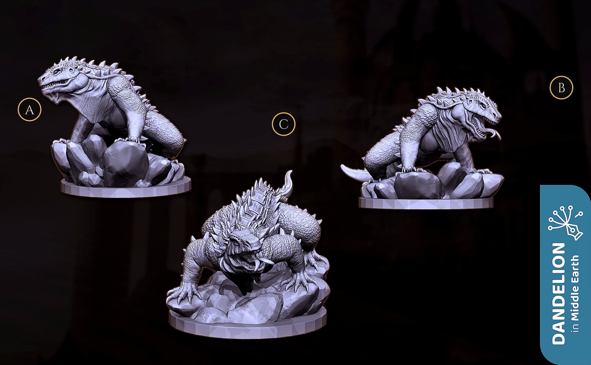 Miniatura Dragón de Tierra de Rhûn (sin armadura) Rhûn resina 32mm - Drakholm