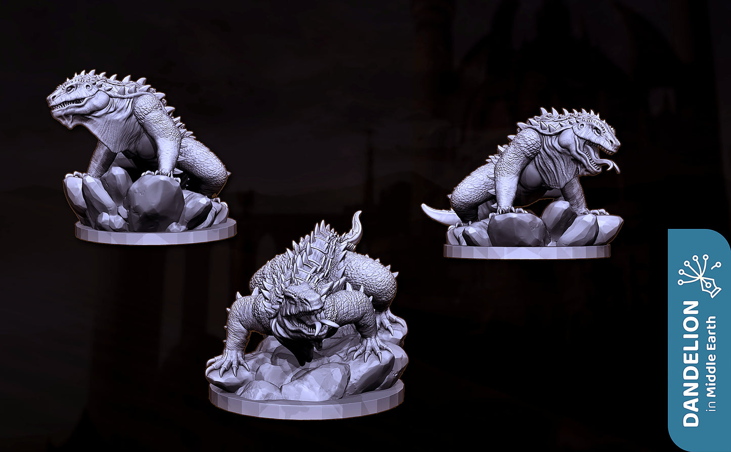 Miniatura Dragón de Tierra de Rhûn (sin armadura) Rhûn resina 32mm - Drakholm