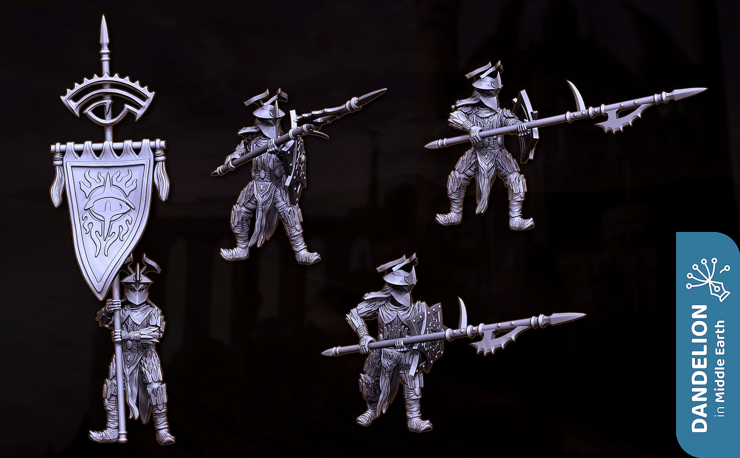 Miniatura Piquero del Dragón Negro (Rhûn) Rhûn resina 32mm - Drakholm