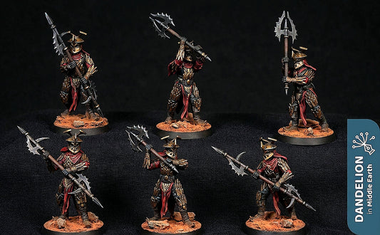 Miniatura Guerrero con Alabarda y Hacha (Rhûn) Rhûn resina 32mm - Drakholm