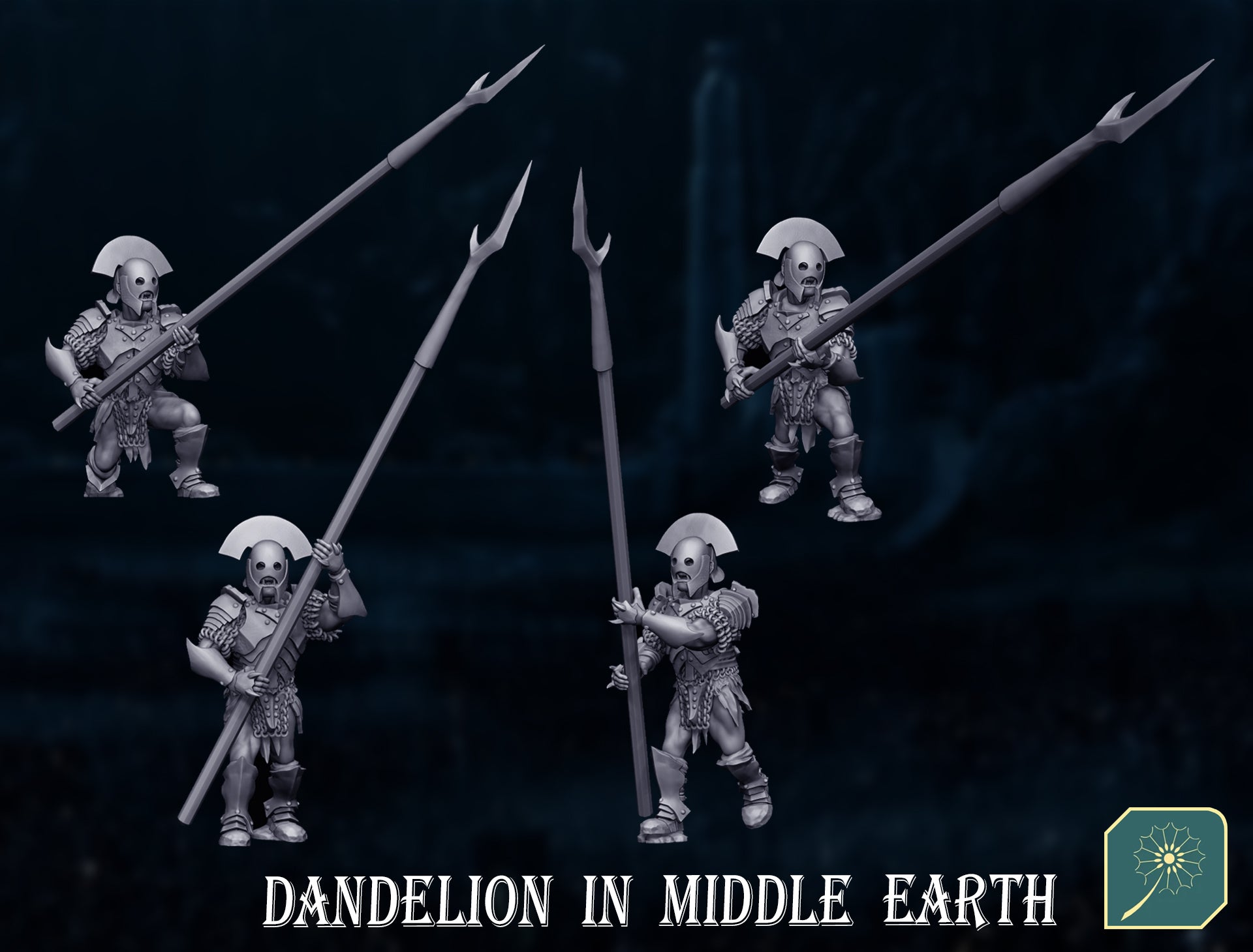 Miniatura Piquero Uruk-hai de Élite de Isengard Isengard resina 32mm - Drakholm