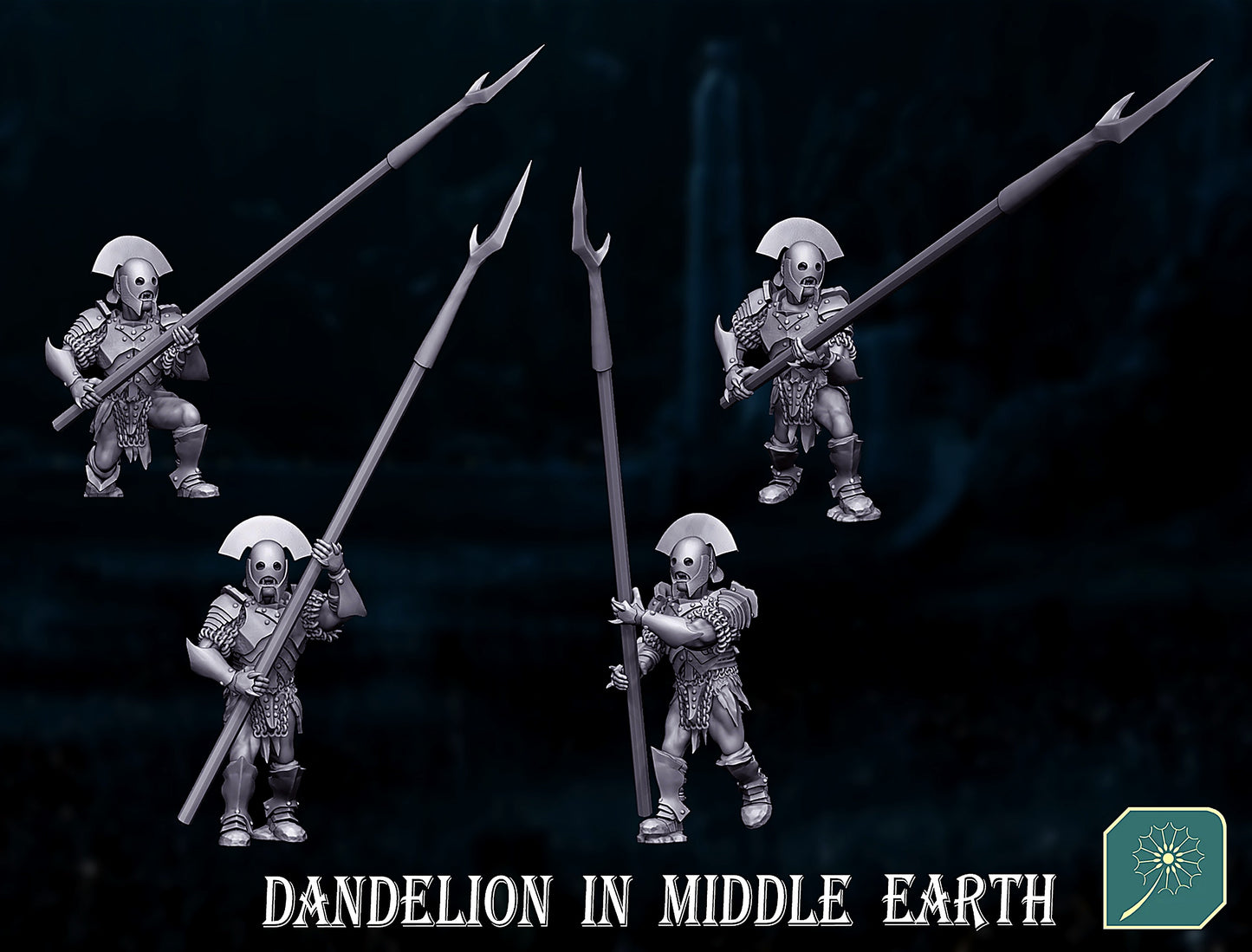 Miniatura Piquero Uruk-hai de Élite de Isengard Isengard resina 32mm - Drakholm