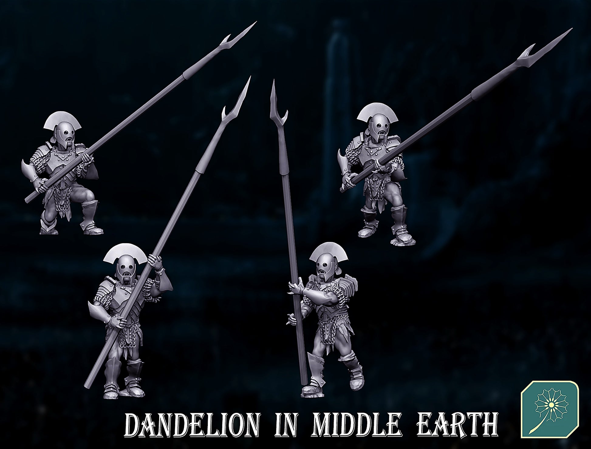Miniatura Piquero Uruk-hai de Élite de Isengard Isengard resina 32mm - Drakholm
