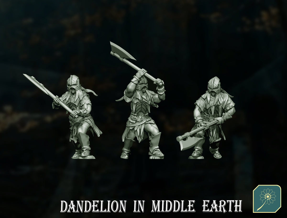 Explorador Uruk-hai de Isengard (con Hacha) · Isengard · Miniatura 28mm · Drakholm