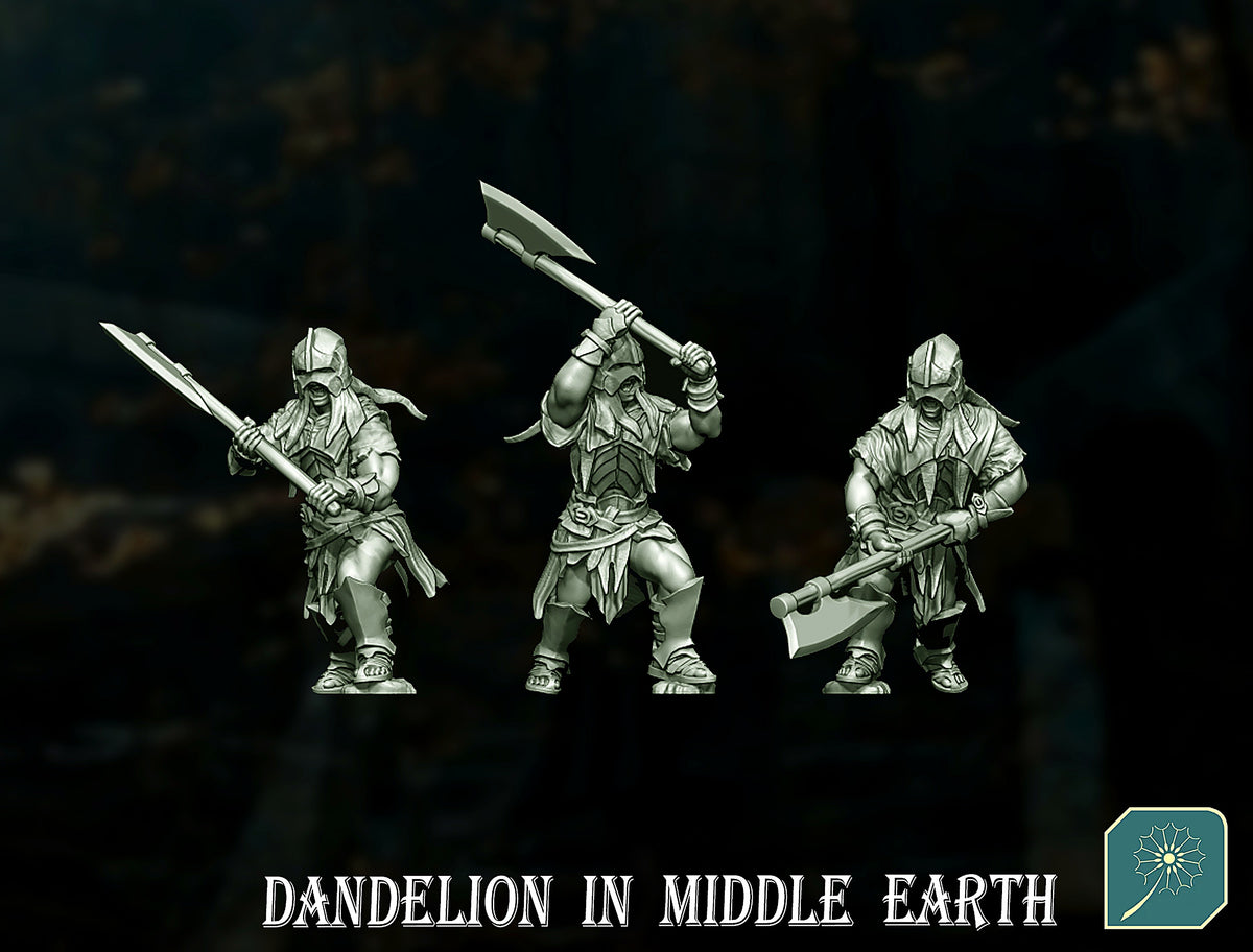 Explorador Uruk-hai de Isengard (con Hacha) · Isengard · Miniatura 28mm · Drakholm