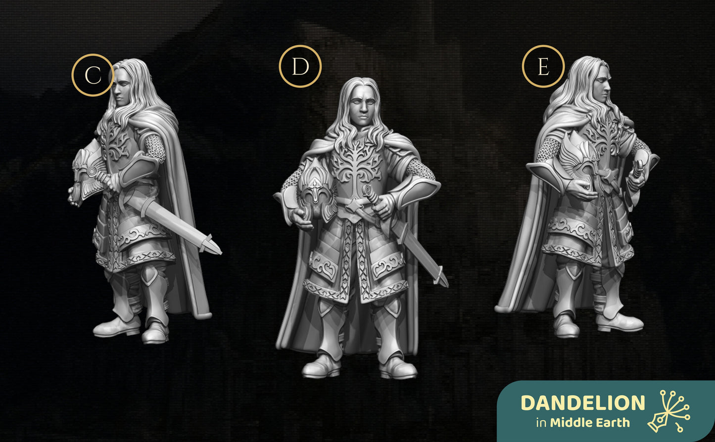 Miniatura Capitán de la Guardia de la Ciudadela y la Compañía Blanca de Gondor Gondor resina 32mm - Drakholm