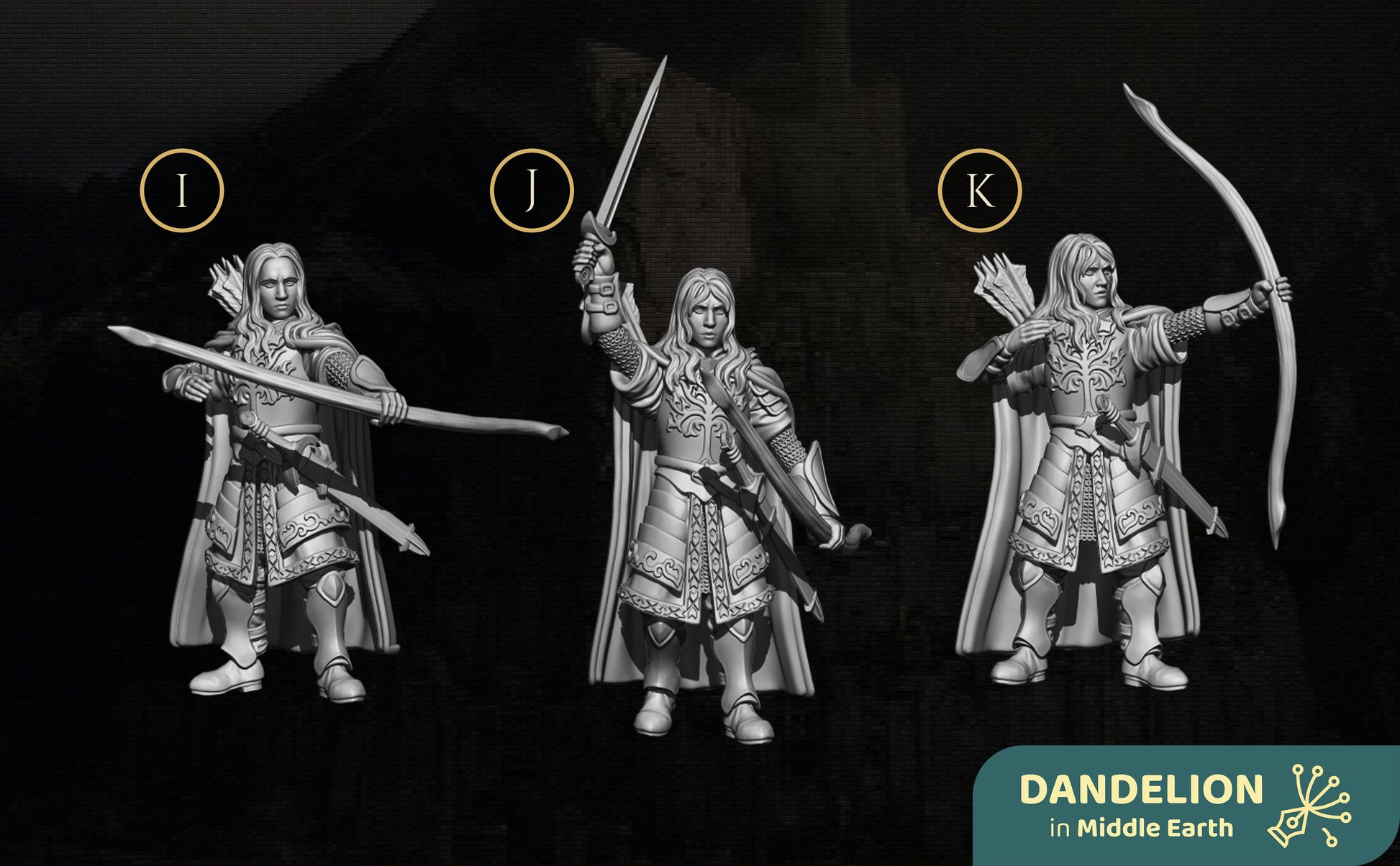 Miniatura Capitán de la Guardia de la Ciudadela y la Compañía Blanca de Gondor Gondor resina 32mm - Drakholm