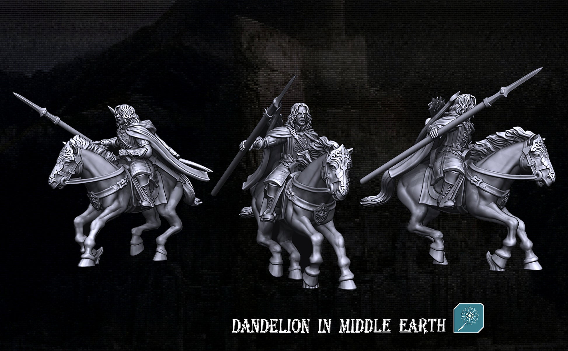 Miniatura Capitán de los Montaraces de Ithilien (Cazador) Gondor resina 32mm - Drakholm