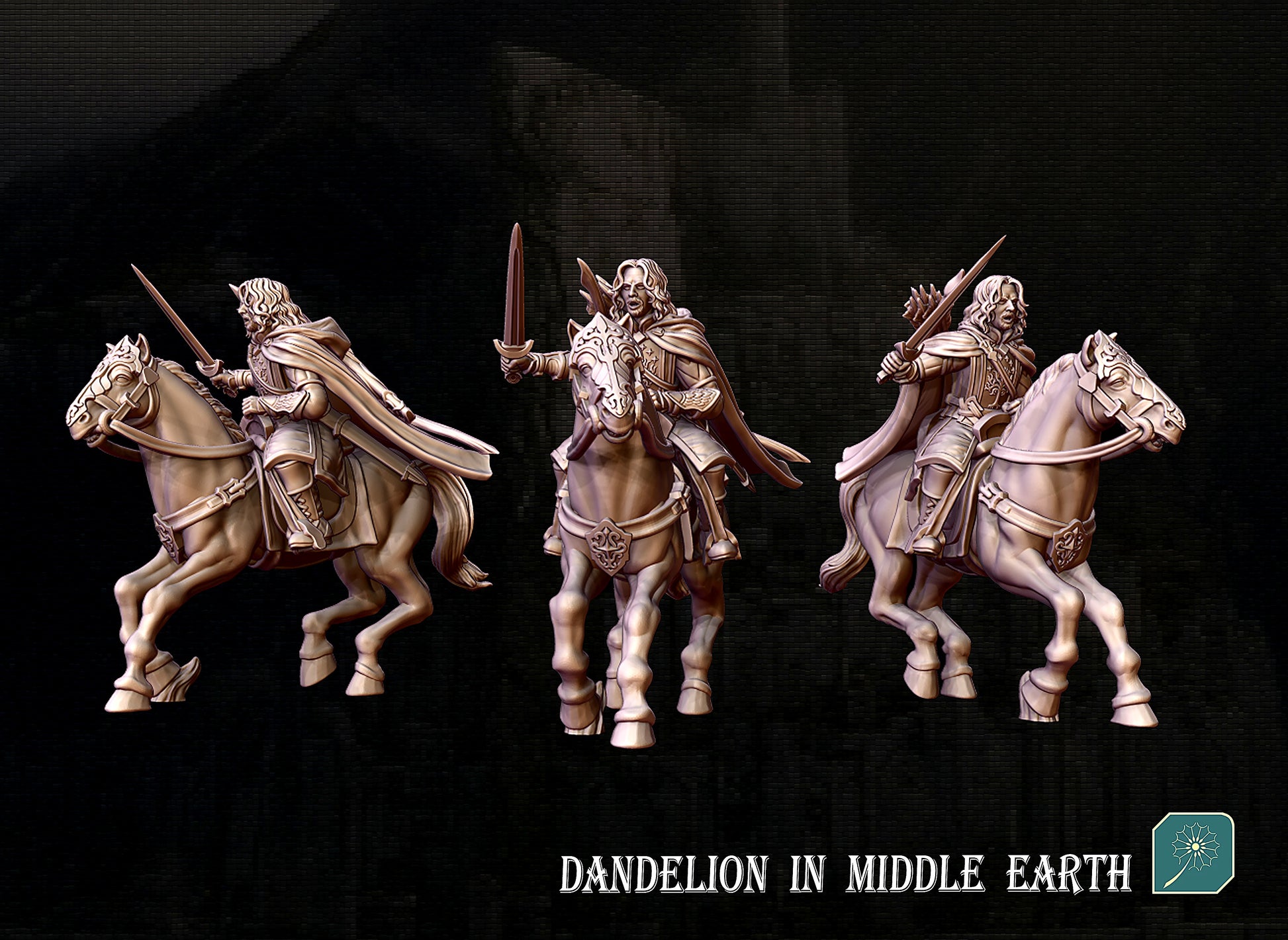 Miniatura Capitán de los Montaraces de Ithilien (Cazador) Gondor resina 32mm - Drakholm