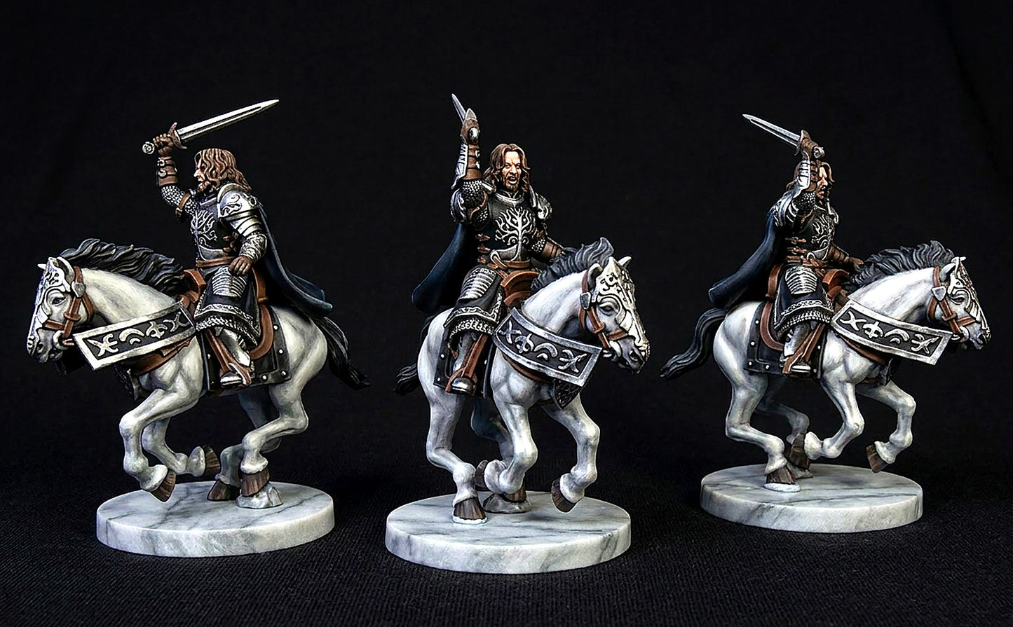 Miniatura Capitán de los Montaraces de Ithilien (Caballero) Gondor resina 32mm - Drakholm