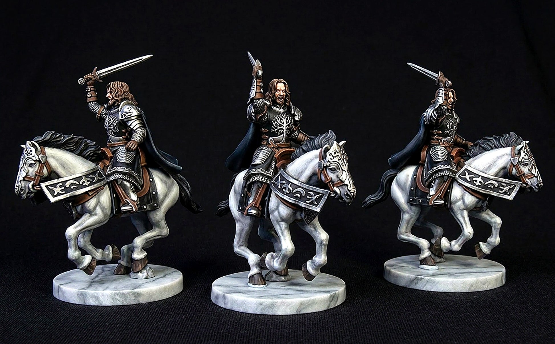 Miniatura Capitán de los Montaraces de Ithilien (Caballero) Gondor resina 32mm - Drakholm