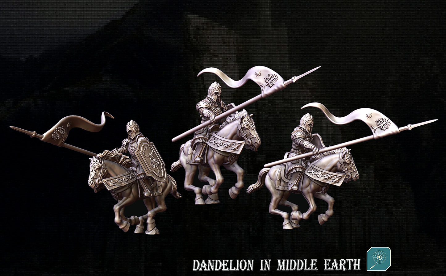 Miniatura Capitán de los Montaraces de Ithilien (Caballero) Gondor resina 32mm - Drakholm