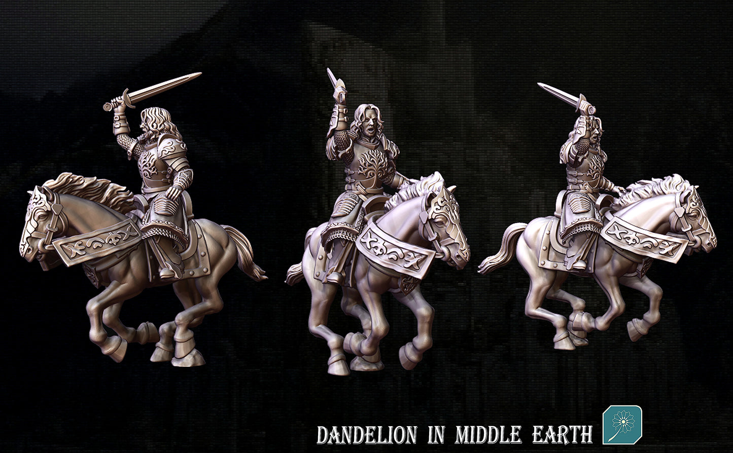 Miniatura Capitán de los Montaraces de Ithilien (Caballero) Gondor resina 32mm - Drakholm